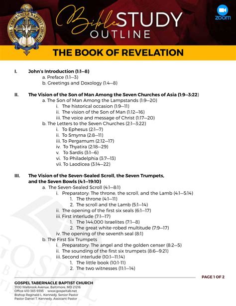 A short summary of <b>Revelation</b> chapter one: a. . Revelation bible study pdf